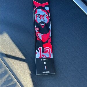 Stance Red and Black Graphic Socks - James Harden